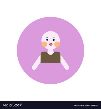 Stylish icon in color circle pale man vector image