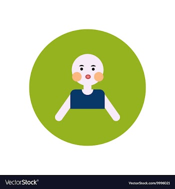Stylish icon in color circle pale man vector image