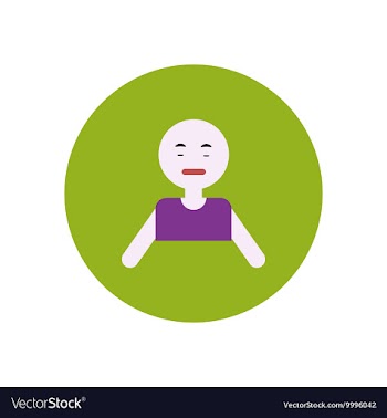 Stylish icon in color circle pale man vector image