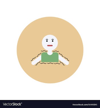 Stylish icon in color circle people cold vector image