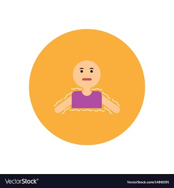 Stylish icon in color circle people cold vector image