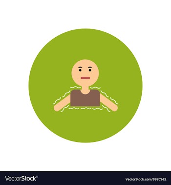 Stylish icon in color circle people cold vector image