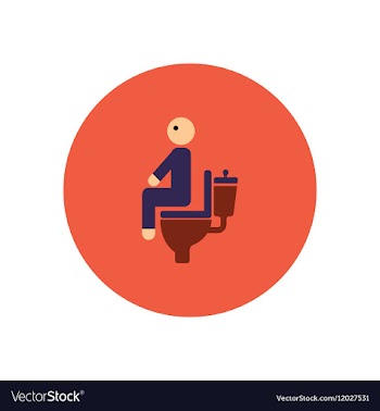 Stylish icon in color circle people diarrhea vector image