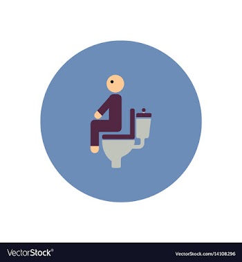 Stylish icon in color circle people diarrhea vector image