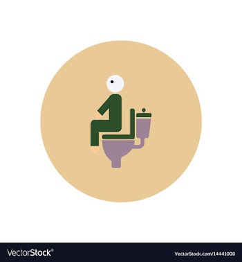 Stylish icon in color circle people diarrhea vector image