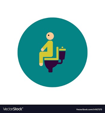 Stylish icon in color circle people diarrhea vector image