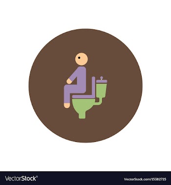 Stylish icon in color circle people diarrhea vector image