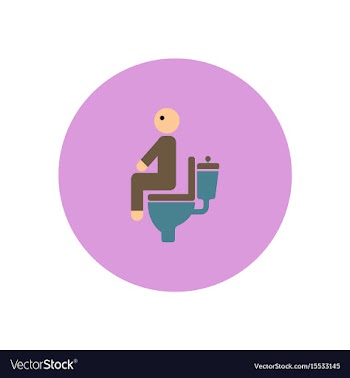 Stylish icon in color circle people diarrhea vector image