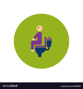 Stylish icon in color circle people diarrhea vector image