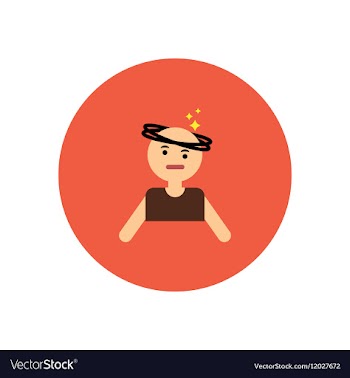 Stylish icon in color circle people dizzy vector image
