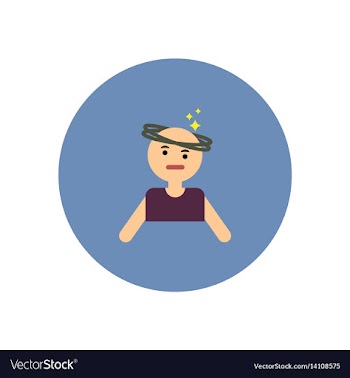 Stylish icon in color circle people dizzy vector image