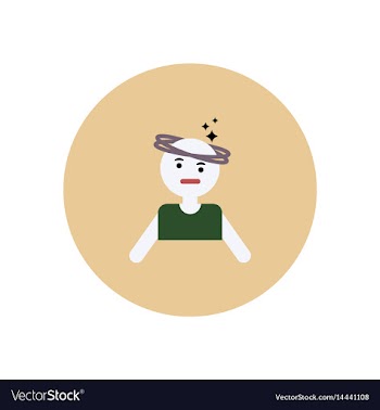 Stylish icon in color circle people dizzy vector image