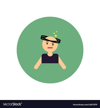 Stylish icon in color circle people dizzy vector image