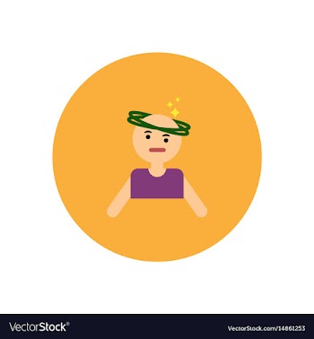 Stylish icon in color circle people dizzy vector image
