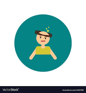 Stylish icon in color circle people dizzy vector image