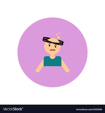 Stylish icon in color circle people dizzy vector image