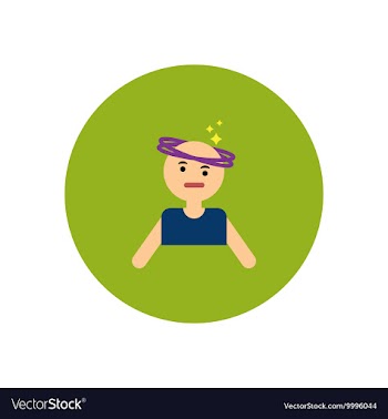 Stylish icon in color circle people dizzy vector image