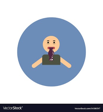 Stylish icon in color circle people nausea vector image
