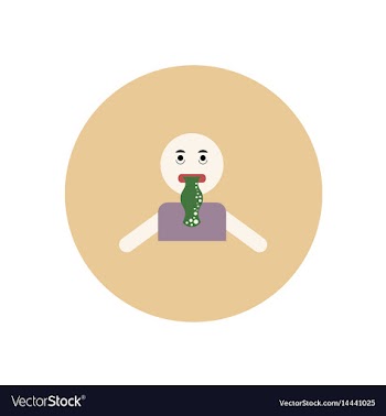 Stylish icon in color circle people nausea vector image