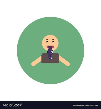 Stylish icon in color circle people nausea vector image