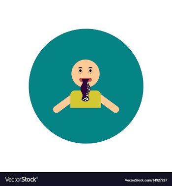 Stylish icon in color circle people nausea vector image