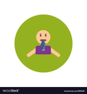 Stylish icon in color circle people nausea vector image