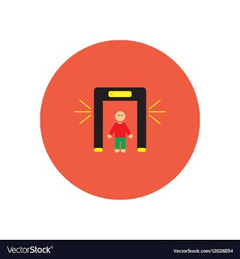 Stylish icon in color circle people scanner vector image