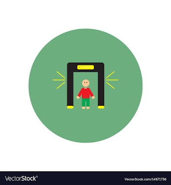 Stylish icon in color circle people scanner vector image