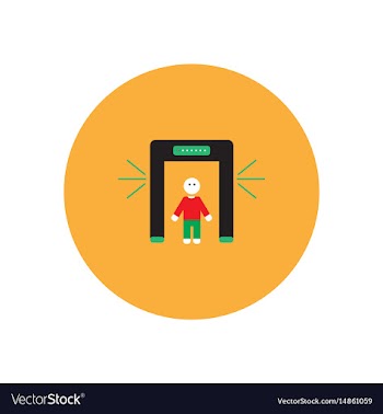 Stylish icon in color circle people scanner vector image