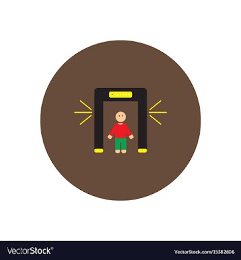 Stylish icon in color circle people scanner vector image