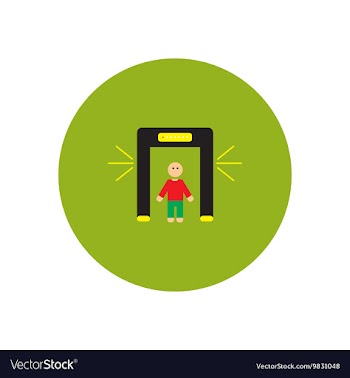 Stylish icon in color circle people scanner vector image