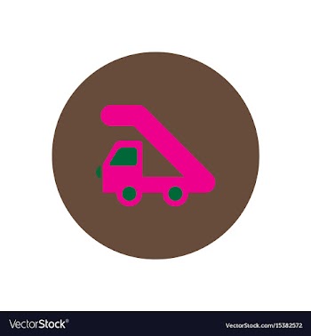 Stylish icon in color circle plane stair vector image