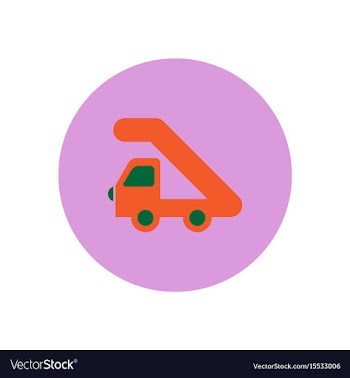 Stylish icon in color circle plane stair vector image