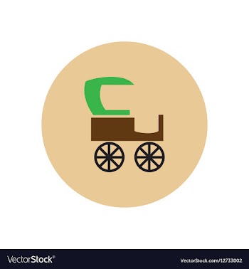 Stylish icon in color circle retro carriage vector image