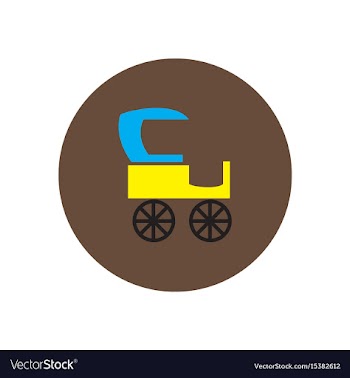 Stylish icon in color circle retro carriage vector image