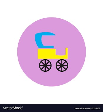 Stylish icon in color circle retro carriage vector image