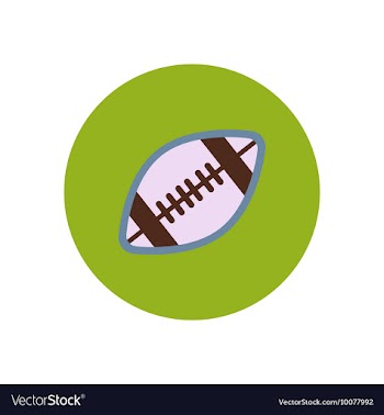 Stylish icon in color circle rugby ball vector image