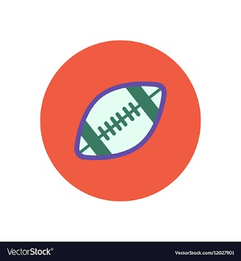 Stylish icon in color circle rugby ball vector image