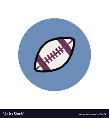 Stylish icon in color circle rugby ball vector image