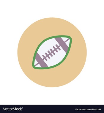 Stylish icon in color circle rugby ball vector image