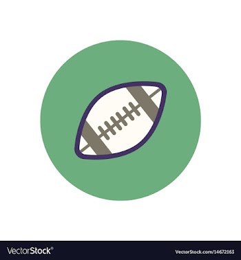 Stylish icon in color circle rugby ball vector image
