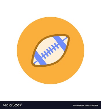 Stylish icon in color circle rugby ball vector image