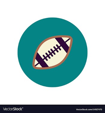Stylish icon in color circle rugby ball vector image