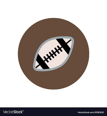 Stylish icon in color circle rugby ball vector image