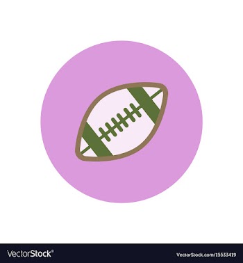 Stylish icon in color circle rugby ball vector image