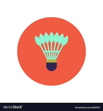 Stylish icon in color circle shuttlecock badminton vector image