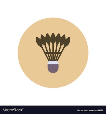 Stylish icon in color circle shuttlecock badminton vector image