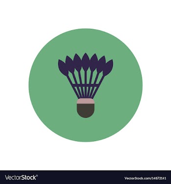 Stylish icon in color circle shuttlecock badminton vector image