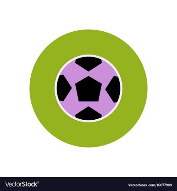 Stylish icon in color circle soccer ball vector image
