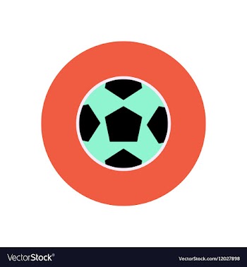 Stylish icon in color circle soccer ball vector image